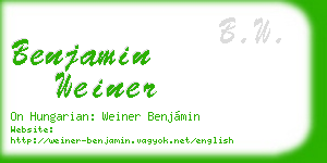 benjamin weiner business card